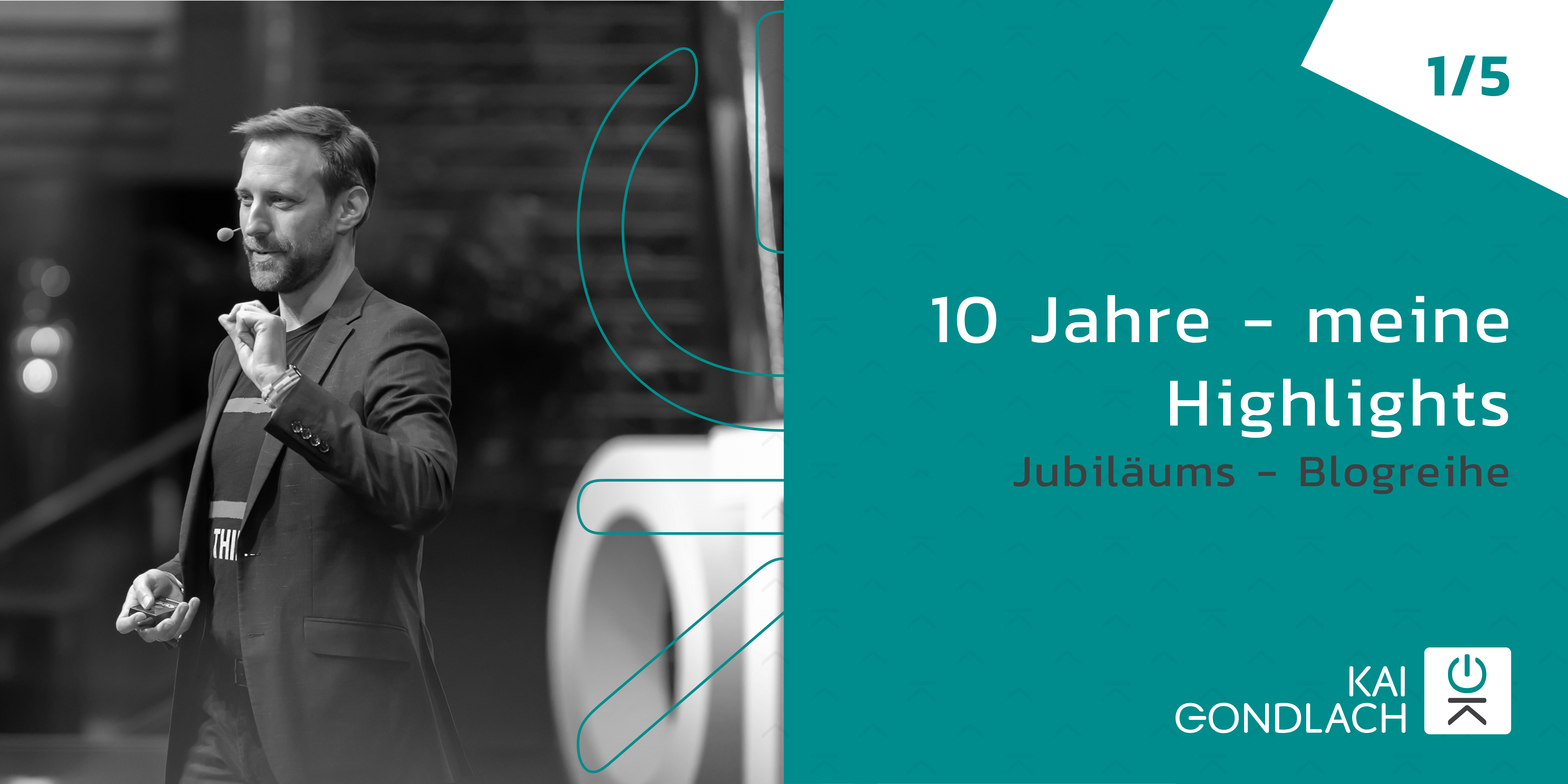 Kai Gondlach als Keynote Speaker auf einer Bühne – 10 Jahre Highlights